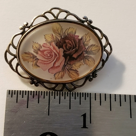 JezLaine Sterling Floral Pin/Brooch - Picture 3 of 5